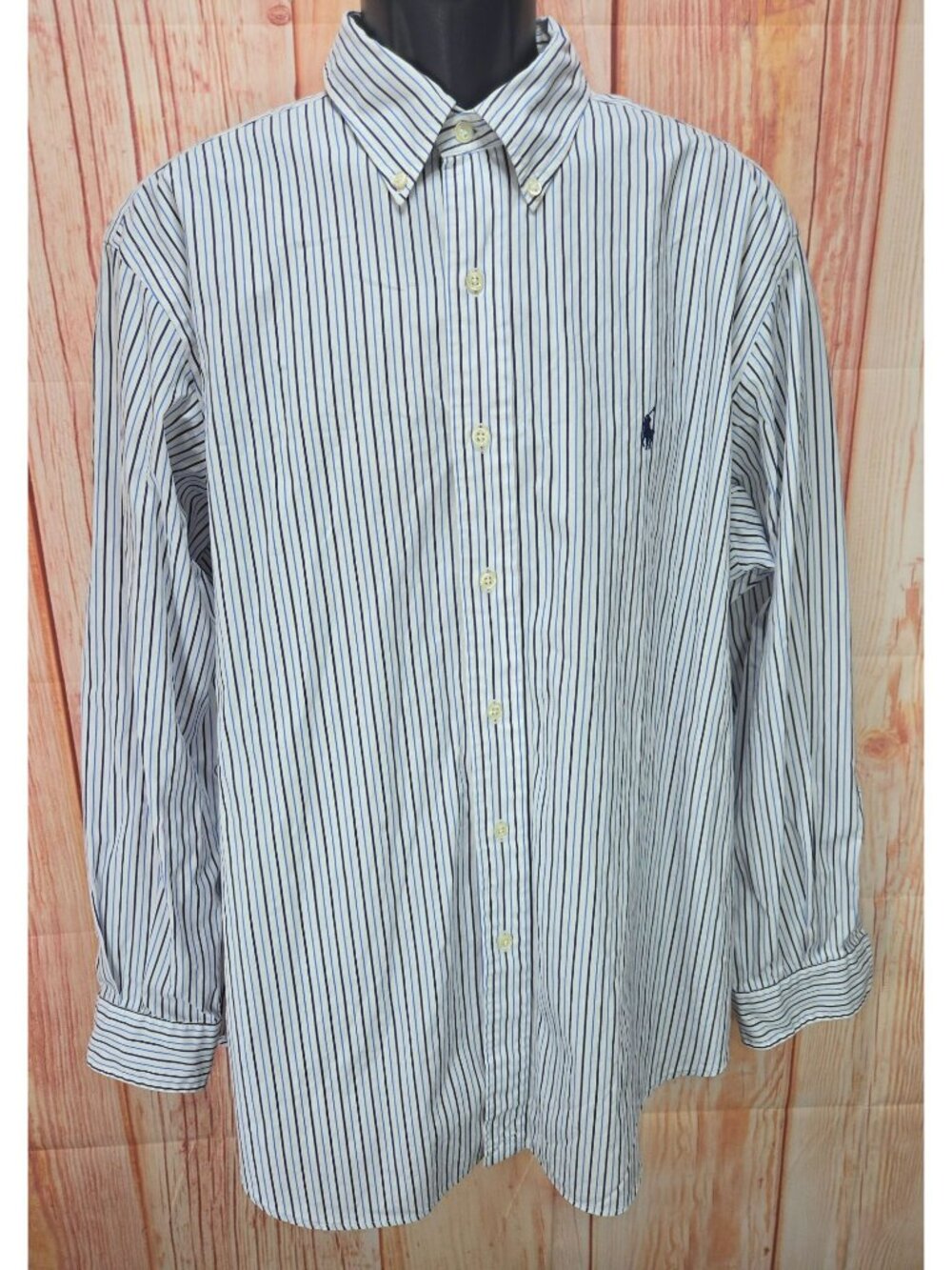 Ralph Lauren Mens Classic Fit Striped Dress Shirt XL